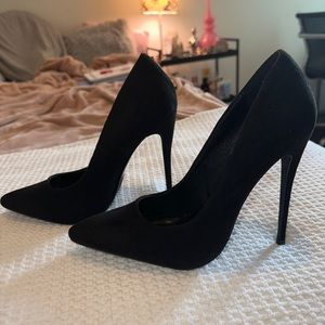 Black Velvet Stilettos Brand New